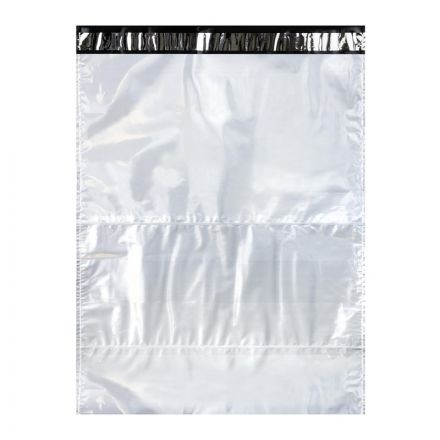 Курьер-пакет, без печати, с карманом,340x460+40, 50 мкм(50шт/уп)