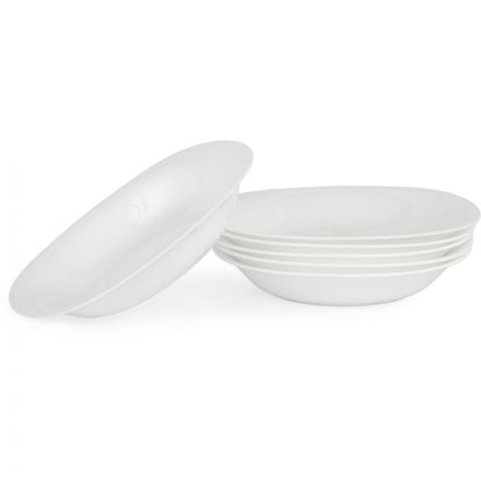 Тарелка суповая КАРИН БЕЛЫЙ 21см 24шт/уп (N6802)