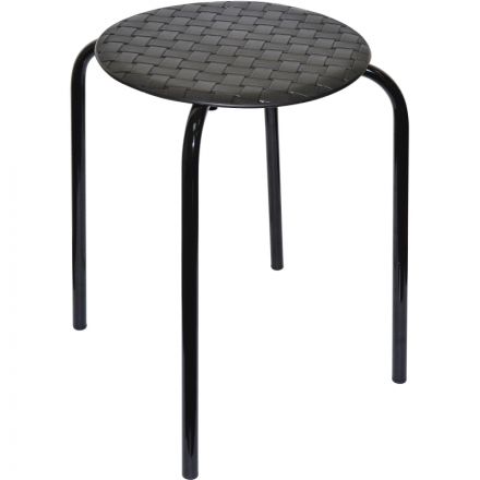 Табурет XPP_Береста с круглым сиденьем h45 черный