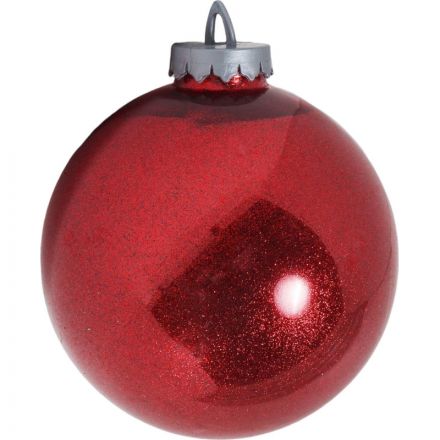 Шар елочный 150мм, с глиттером лакированный (красный) 496364 Шар елочный 150мм, с глиттером лакированный (красный) 496364