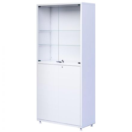 Шкаф MEG_медицинский 2секц.двухств. ШМ-02 МСК-647.02/06 ст/мет,700х320х1655