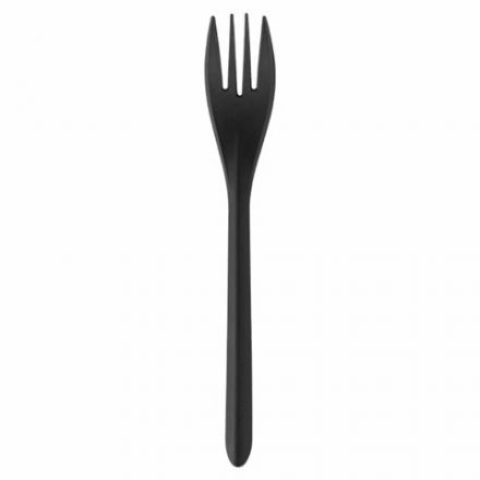 Вилка одноразовая полипропиленовая 173 мм, черная, ПРЕМИУМ, ВЗЛП, 4032Ч