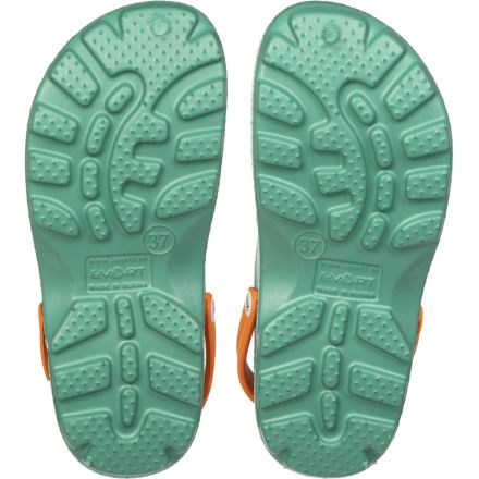 Сабо женские Ола, аквамарин/оранжевый р.36