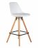 Стул полубарный DOBRIN RONNI, ножки светлый бук, белый (ZL-W-02)
