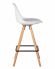 Стул полубарный DOBRIN RONNI, ножки светлый бук, белый (ZL-W-02)