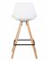 Стул полубарный DOBRIN RONNI, ножки светлый бук, белый (ZL-W-02)
