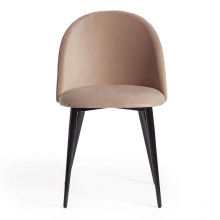 Стул MONRO (mod. 710) ткань/металл, бежевый barkhat 5/черный, 55х51х78 см, высота до сиденья 47 см