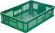 Ящик 600х400х140 мм дно сплош.стенки перф.без ручек зеленый морозостойкий