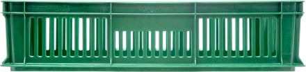 Ящик 600х400х140 мм дно сплош.стенки перф.без ручек зеленый морозостойкий
