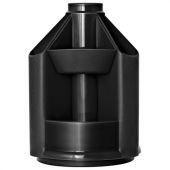 Подставка-органайзер BRAUBERG MINI, 10 отделений, вращающаяся, 107х107х130 мм, черная, 238094