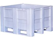 Контейнер 1200x1000x740 мм сплошной на полозьях серый