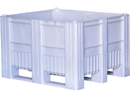 Контейнер 1200x1000x740 мм сплошной на полозьях серый