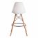 Стул барный Cindy Bar Chair (mod. 80-1) дерево бук/металл/пластик, 50 х 51 х 109 см, White (Белый) 70029/ натуральный