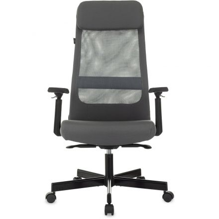 Кресло VB_Бюрократ T-995 серый сетка/ткань с подгол крест металл Кресло VB_Бюрократ T-995 серый сетка/ткань с подгол крест металл