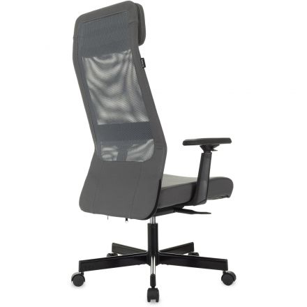 Кресло VB_Бюрократ T-995 серый сетка/ткань с подгол крест металл Кресло VB_Бюрократ T-995 серый сетка/ткань с подгол крест металл