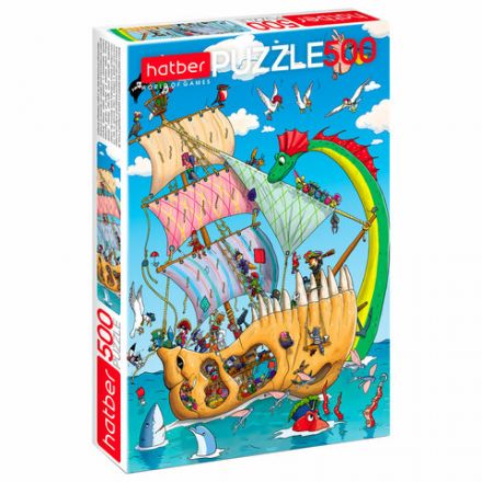 Пазл картонный 500 элементов АССОРТИ, 470х330мм, РК
