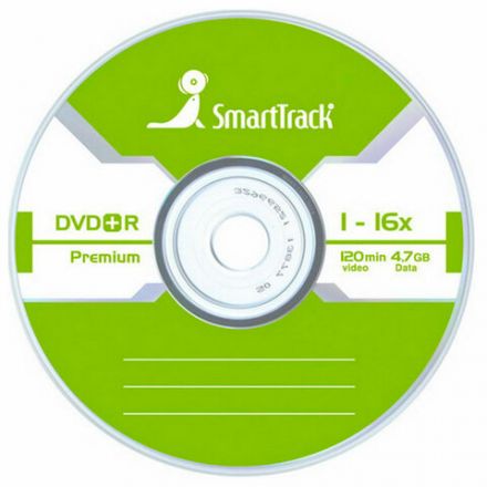 Диск DVD+R (плюс) SMARTTRACK, 4,7 Гб 16x Cake Box (упаковка на шпиле), КОМПЛЕКТ 10 шт., ST000219