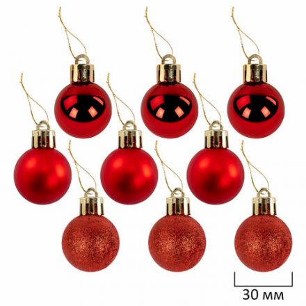 Шары ёлочные НАБОР 73 предмета, "Fairy House", красный/зеленый/белый, пластик, ЗОЛОТАЯ СКАЗКА, 592181