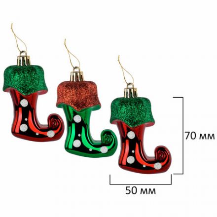 Шары ёлочные НАБОР 73 предмета, "Fairy House", красный/зеленый/белый, пластик, ЗОЛОТАЯ СКАЗКА, 592181