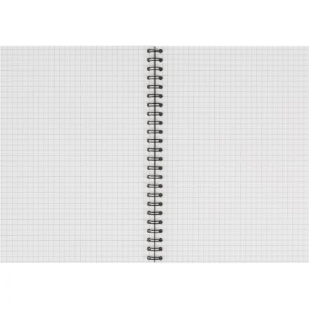 Тетрадь общая А5 80л Комус МраморЗеленый клетка,80г,греб,карт,фольга,УФ-лак