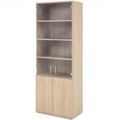Шкаф IN Рондо витрина со стекл. дверями Ш-14н дуб альпийский