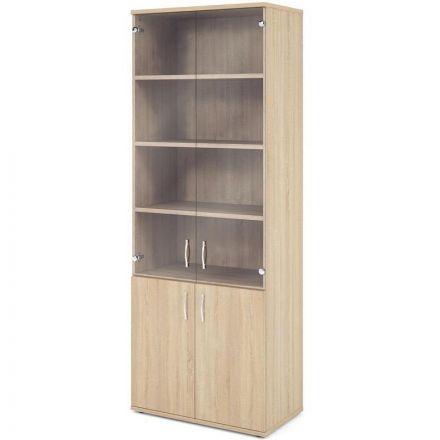 Шкаф IN Рондо витрина со стекл. дверями Ш-14н дуб альпийский