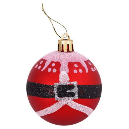 Шары ёлочные 16 шт., 6 см, "Русская Зима", пластик, цвет: красный/белый, ЗОЛОТАЯ СКАЗКА, 591984