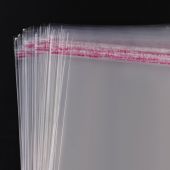 Пакет БОПП с клеевым клапаном, КОМПЛЕКТ 100 шт., 20х25+4 см, толщина 30 мкм, с усиленным швом Пакет БОПП с клеевым клапаном, КОМПЛЕКТ 100 шт., 20х25+4 см, толщина 30 мкм, с усиленным швом