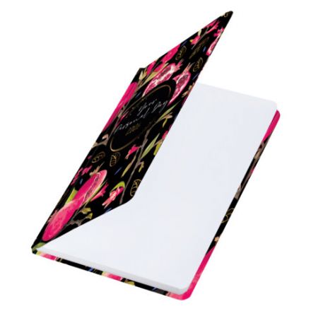 Ежедневник датированный 2026 с резинкой 145х203 мм, А5, BRAUBERG, твердый, фольга, "Гранаты", 117333