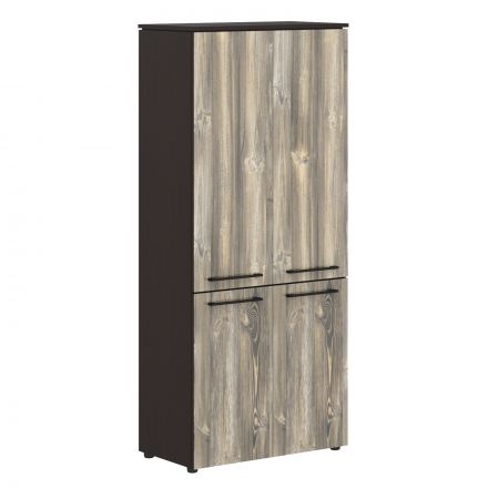 Шкаф с глухими средними и малыми дверьми MHC 85.3 Дуб Базель/Венге Магия 854х423х1956