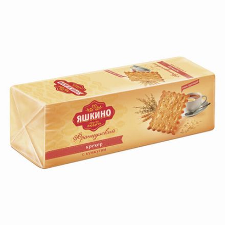 Печенье-крекер ЯШКИНО "Французский", с кокосовой стружкой и кунжутом, 185 г, МГ219