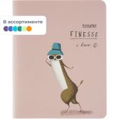 Тетрадь общая Kroyter А5,60л,клетка,скрепка Art, 2 диз,66083