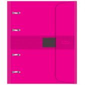 Бизнес-тетрадь со смен.блоком 120л,кл,А5, Розовый,пропилен. обл. налипучке
