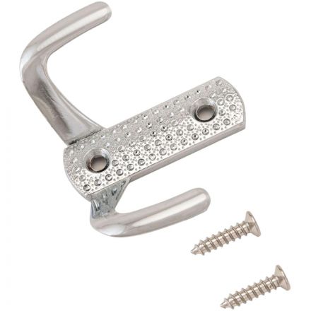 Вешалка настенная УЗК Крючок двухрожковый СТАНДАРТ 011 B CP (10202), хром Вешалка настенная УЗК Крючок двухрожковый СТАНДАРТ 011 B CP (10202), хром