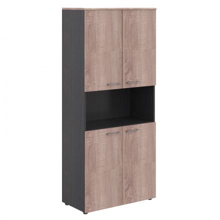 Шкаф с 2-мя комплектами глухих малых дверей и топом WHC 85.4 Дуб Сонома/Легно темный 856х432х1949 WA Шкаф с 2-мя комплектами глухих малых дверей и топом WHC 85.4 Дуб Сонома/Легно темный 856х432х1949 WA