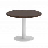 Home Office Стол журнальный круглый VR.SP-5-60.1G Венге/Белый металл 600*600*450