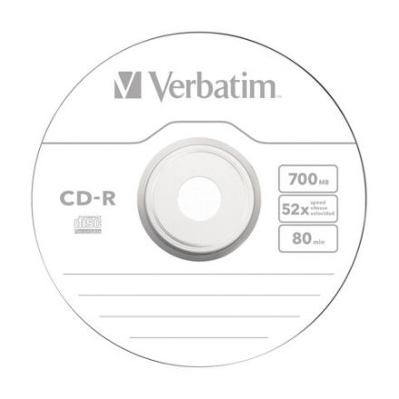 Диск CD-R VERBATIM DataLife, 700 Мб 52x Bulk (термоусадка без шпиля), КОМПЛЕКТ 50 шт., 43787