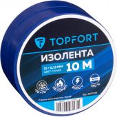 Изолента TOPFORT 15мм х 10м х 0,13мм синий