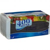 Салфетки бумажные 24x24 см черные 1-слойные 400 штук в упаковке