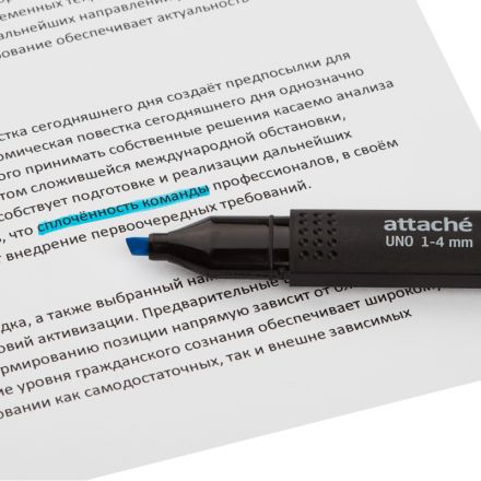 Маркер текстовыделитель Attache Economy Uno 1-4мм синий Маркер текстовыделитель Attache Economy Uno 1-4мм синий