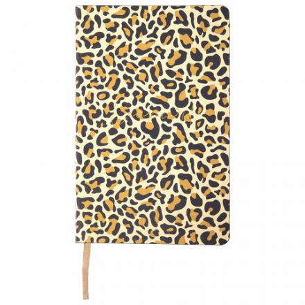 Ежедневник недатированный А5 (138х213 мм), BRAUBERG VISTA, под кожу, гибкий, 136 л., "Leopard", 112038