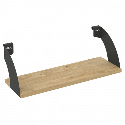 Навесные полки. Кронштейны+ЛДСП полка 600мм MAN-41-6 Тиквуд светлый/Антрацит металл 600*220*200 Навесные полки. Кронштейны+ЛДСП полка 600мм MAN-41-6 Тиквуд светлый/Антрацит металл 600*220*200