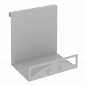 Навесной лоток для бумаг вертикальный широкий MAN-23 Серый металл 230*180*250