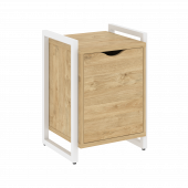 Loft Тумба на регулируемых опорах с распашным фасадом VR.L-T2.O Тиквуд светлый/Белый металл 500*460*719