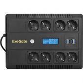 ИБП ExeGate NEO Smart LHB-800,лин.инт,800VA/480W, LCD, 8xEURO(EX293857RUS)