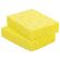 Губки для посуды 95х65х20 мм, ЦЕЛЛЮЛОЗНЫЕ, КОМПЛЕКТ 2 штуки, желтые, LAIMA, 700255