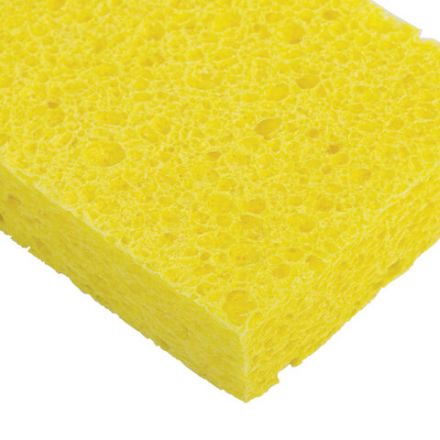 Губки для посуды 95х65х20 мм, ЦЕЛЛЮЛОЗНЫЕ, КОМПЛЕКТ 2 штуки, желтые, LAIMA, 700255