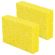 Губки для посуды 95х65х20 мм, ЦЕЛЛЮЛОЗНЫЕ, КОМПЛЕКТ 2 штуки, желтые, LAIMA, 700255
