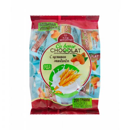 Конфеты шоколадные Co barre de Chocolat мультизл. с цельным миндалем, 200г
