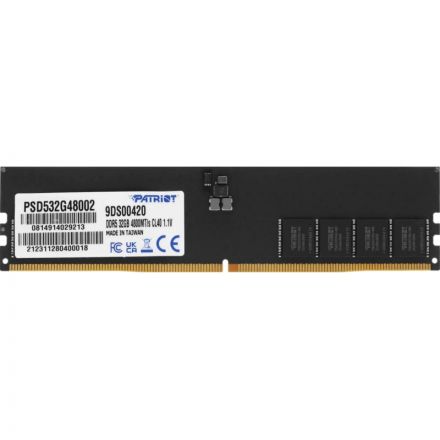 Модуль памяти Patriot DDR 5 DIMM 32Gb 4800Мгц(PSD532G48002) Модуль памяти Patriot DDR 5 DIMM 32Gb 4800Мгц(PSD532G48002)